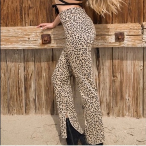 NWT Revice Uptown On The Spot Leopard Animal Print Jeans High Rise Sz 24 - Picture 4 of 15